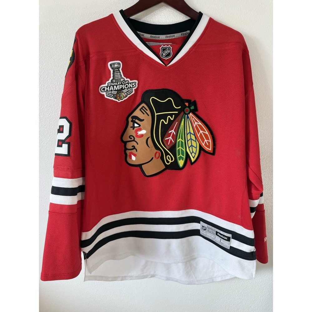 Reebok CCM NHL Jersey LG 2015 Stanley Cup Champs Chicago Blackhawks Panarin READ